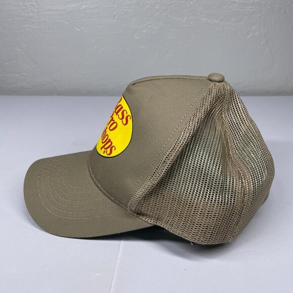 Bass Pro Shop Baseball Hat Cap Tan Mesh Snapback Adjustable Trucker Fishing - Picture 5 of 8